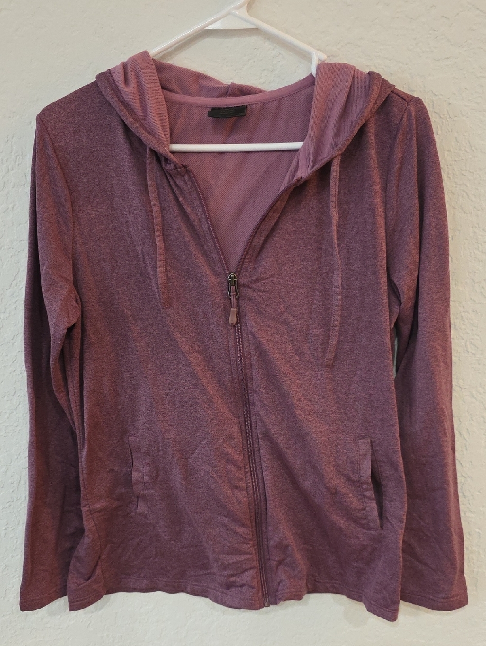 32 Degrees Mauve Heather Full-Zip Hooded Sweatshirt